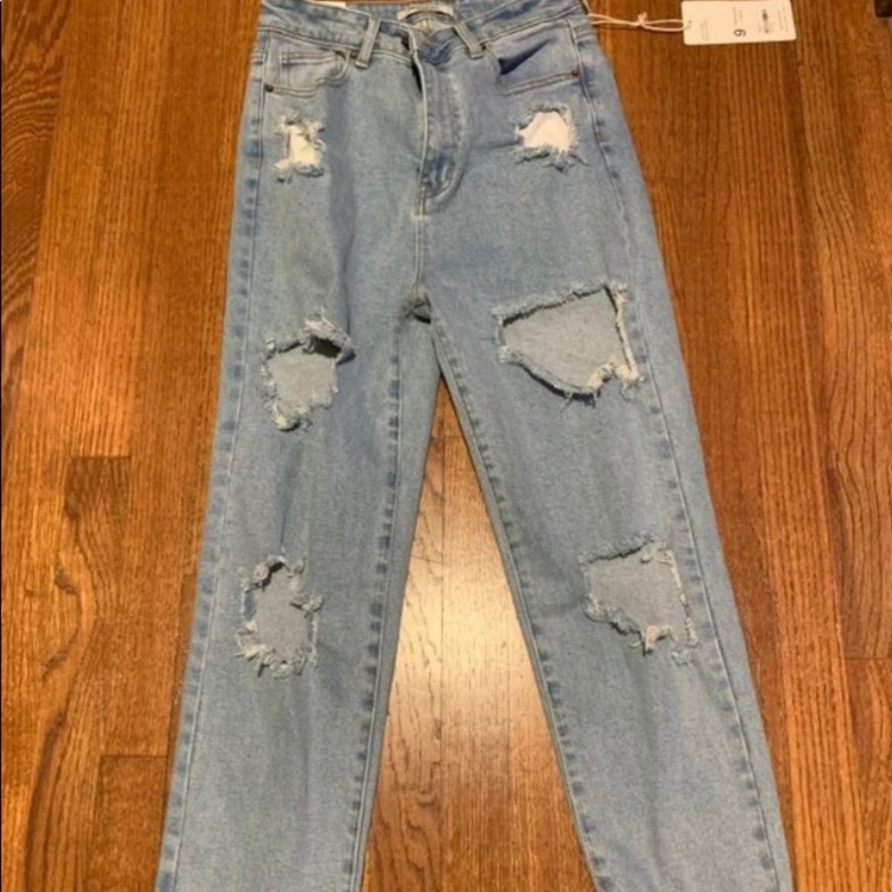 NEW high rise mom jeans